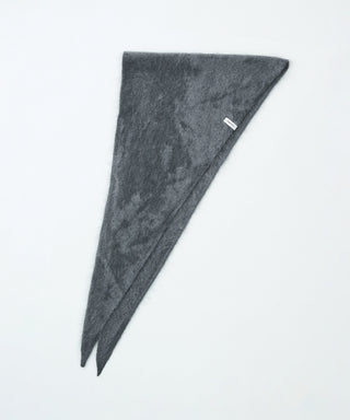 Fur cashmere triangle scarf mini