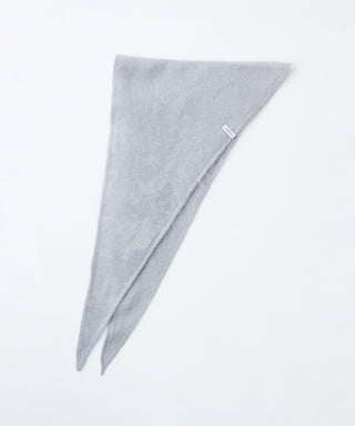 Fur cashmere triangle scarf mini