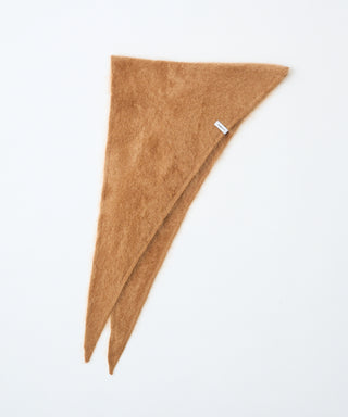 Fur cashmere triangle scarf mini