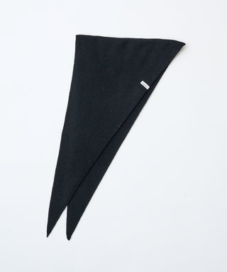 Wool cashmere fluffy triangle scarf