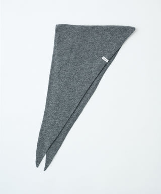 Wool cashmere fluffy triangle scarf