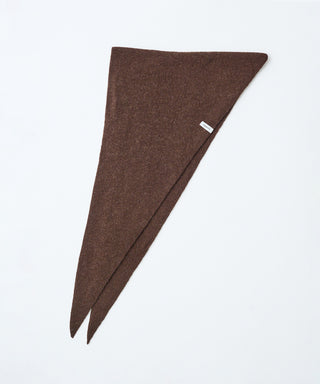 Wool cashmere fluffy triangle scarf