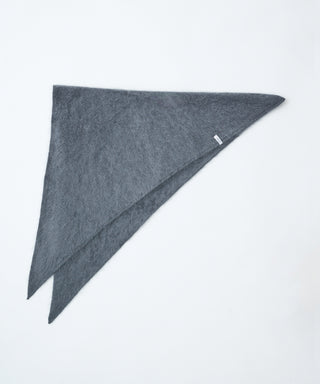 Fur cashmere triangle scarf