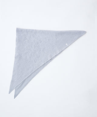 Fur cashmere triangle scarf