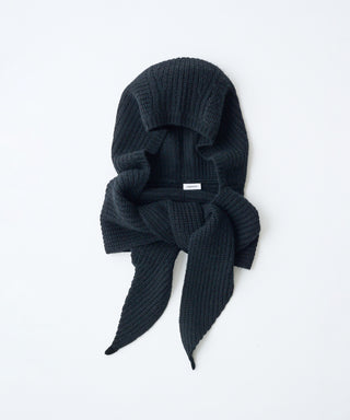 Wool cashmere hoodie scarf