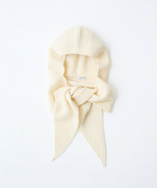 Wool cashmere hoodie scarf