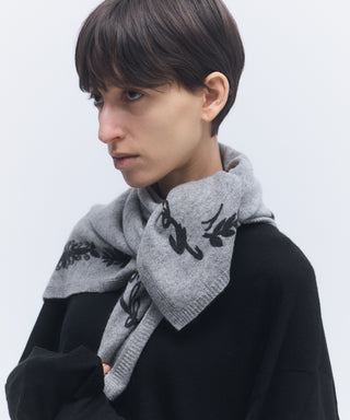Print-knit scarf