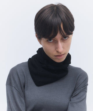 Wool cashmere fluffy triangle scarf