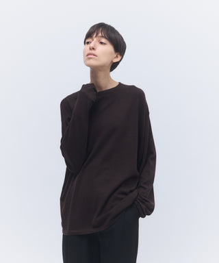 Wool cashmere long-sleeve knit tee