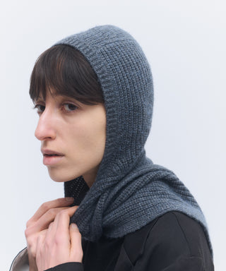 Wool cashmere hoodie scarf