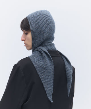 Wool cashmere hoodie scarf