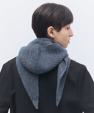 Wool cashmere hoodie scarf
