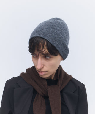 Wool cashmere fluffy beanie