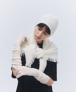 Wool cashmere fluffy gloves