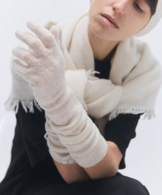 Wool cashmere fluffy gloves
