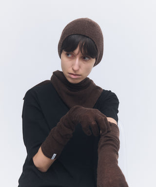 Wool cashmere fluffy beanie