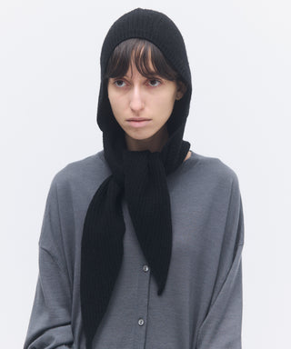 Wool cashmere hoodie scarf