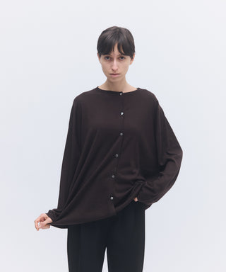 Wool cashmere box-cardigan