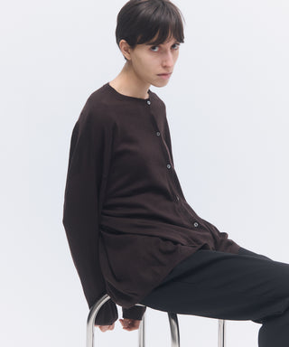 Wool cashmere box-cardigan