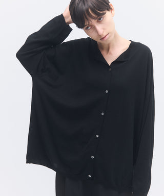 Wool cashmere box-cardigan