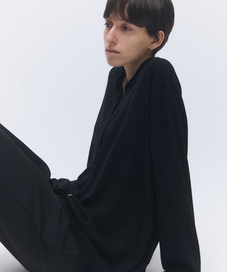 Wool cashmere box-cardigan
