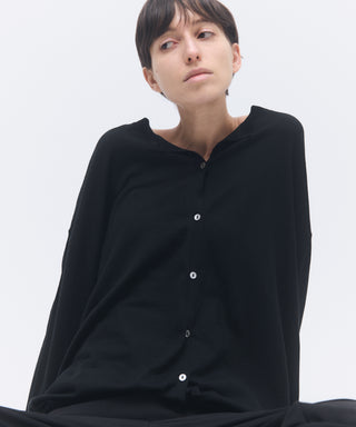 Wool cashmere box-cardigan