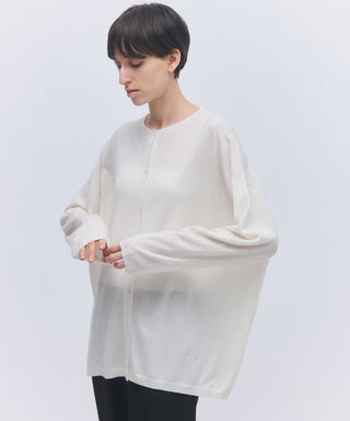 Wool cashmere box-cardigan