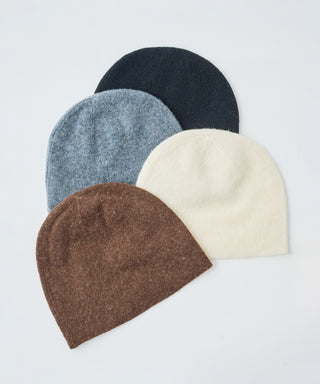 Wool cashmere fluffy beanie