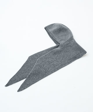 Wool cashmere hoodie scarf