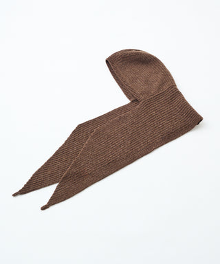 Wool cashmere hoodie scarf