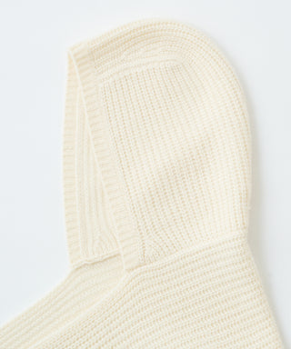 Wool cashmere hoodie scarf