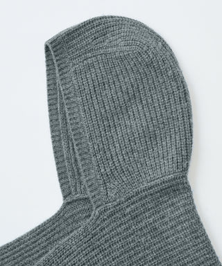 Wool cashmere hoodie scarf