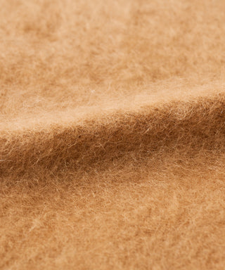 Fur cashmere triangle scarf