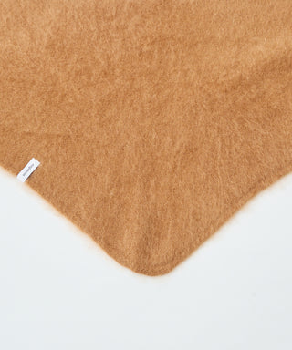 Fur cashmere triangle scarf