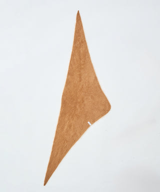 Fur cashmere triangle scarf mini