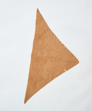 Fur cashmere triangle scarf