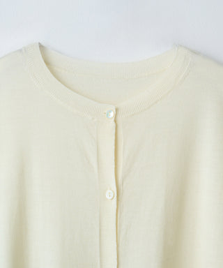 Wool cashmere box-cardigan