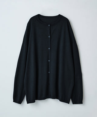 Wool cashmere box-cardigan