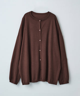 Wool cashmere box-cardigan