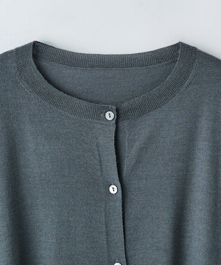 Wool cashmere box-cardigan