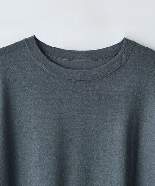 Wool cashmere long-sleeve knit tee