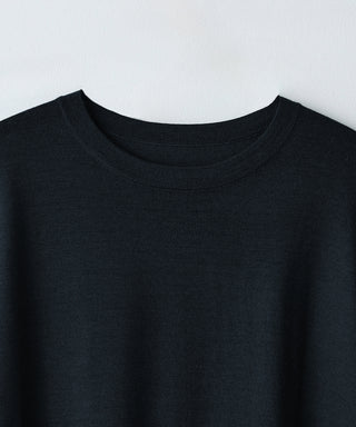 Wool cashmere long-sleeve knit tee