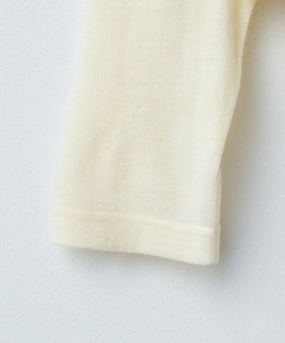 Wool cashmere long-sleeve knit tee