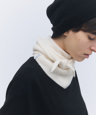 Wool cashmere fluffy triangle scarf