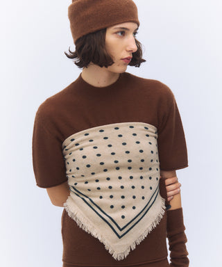 Sheer cashmere short sleeve