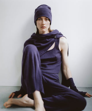 Sheer cashmere pants
