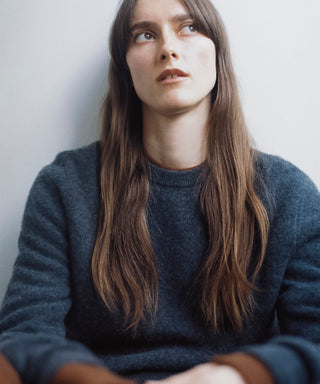 Sheer cashmere crew