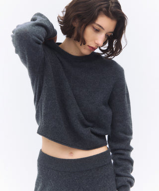 Sheer cashmere crew