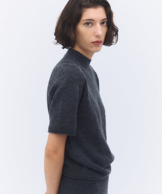 Sheer cashmere short sleeve