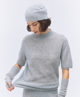 Sheer cashmere short sleeve